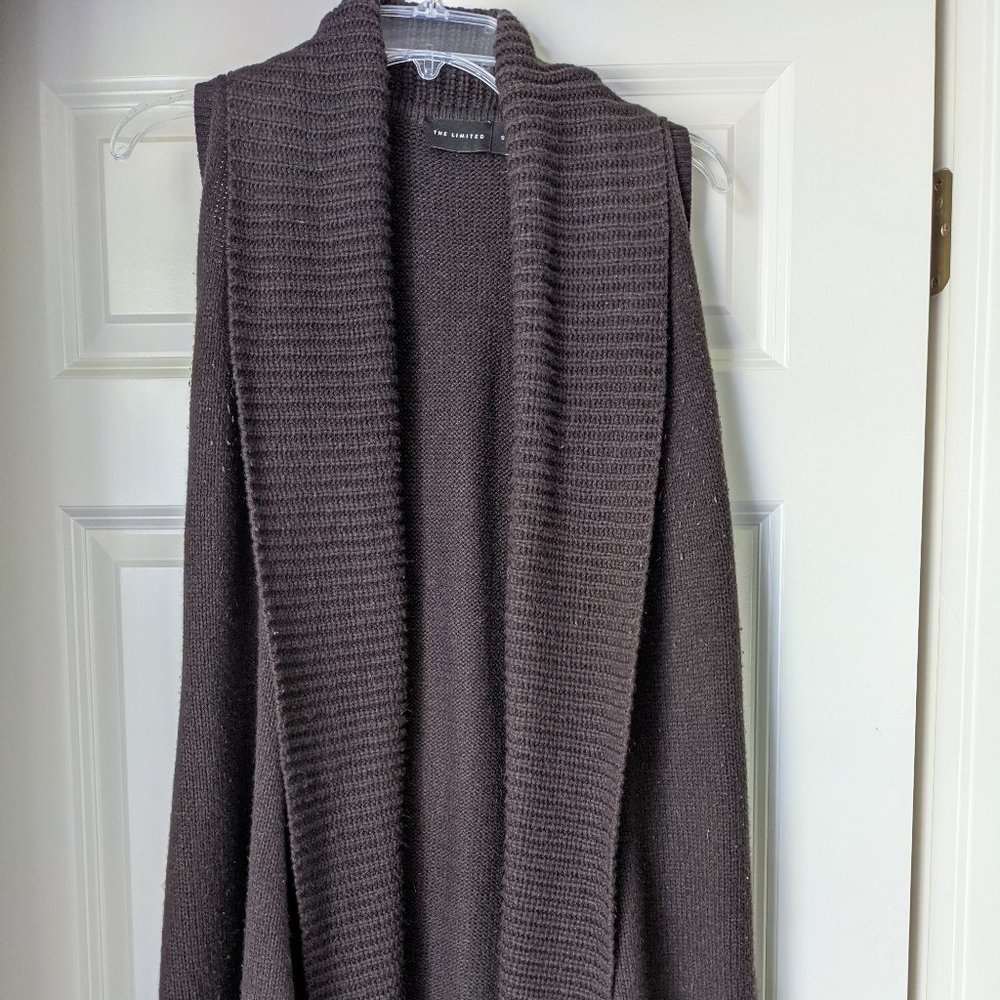 Chocolate brown sweater duster